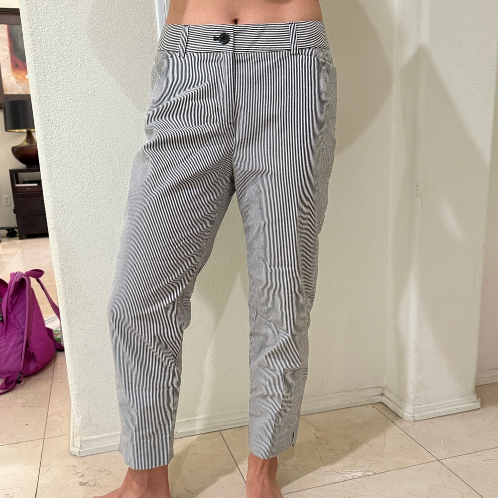 Anne Klein Gray Chinos Straight-Leg Pants